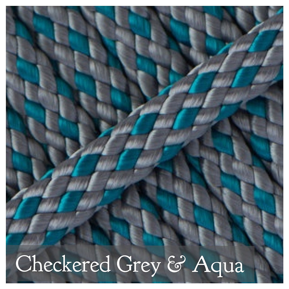 Checkered Grey & Aqua