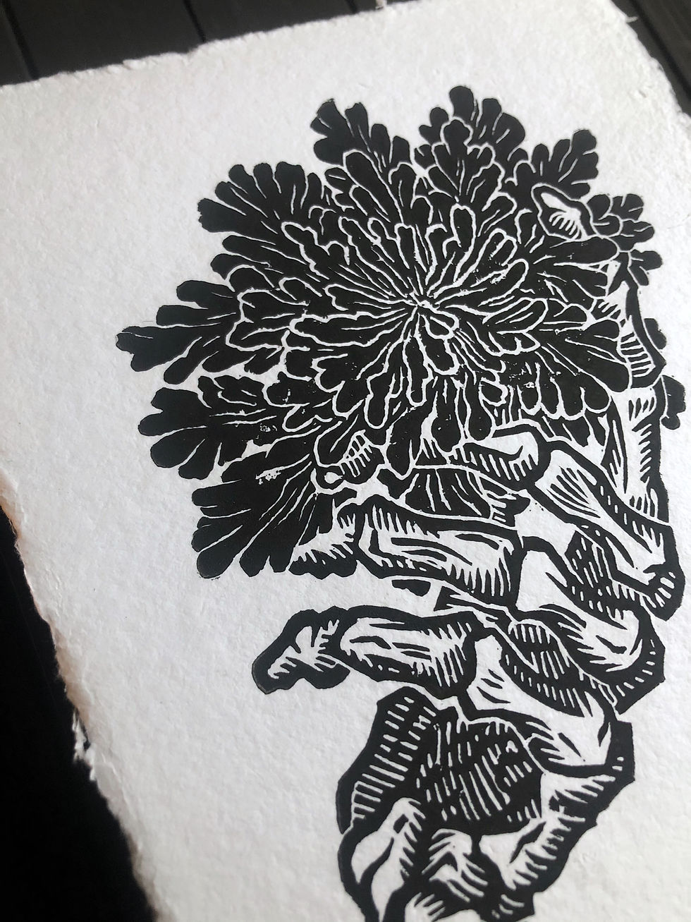 Thumbnail: BUT A DRY SPELL Linocut Print