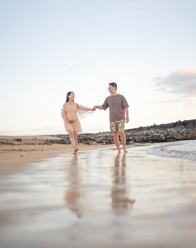 Maternity+Sunset+Beach+Oahu+Hawaii