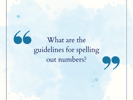 What are the guidelines for spelling out numbers?