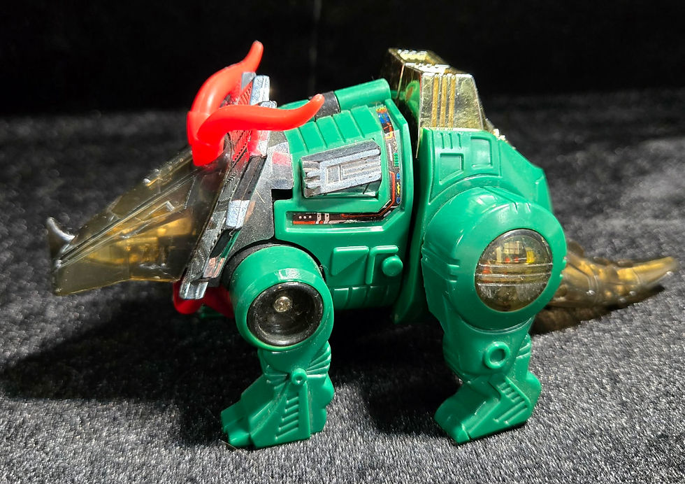 サムネイル： Transformer Dinobot Slag Triceratops Dinosaur Green,  Size: 7" L x 3" T x 3.25"