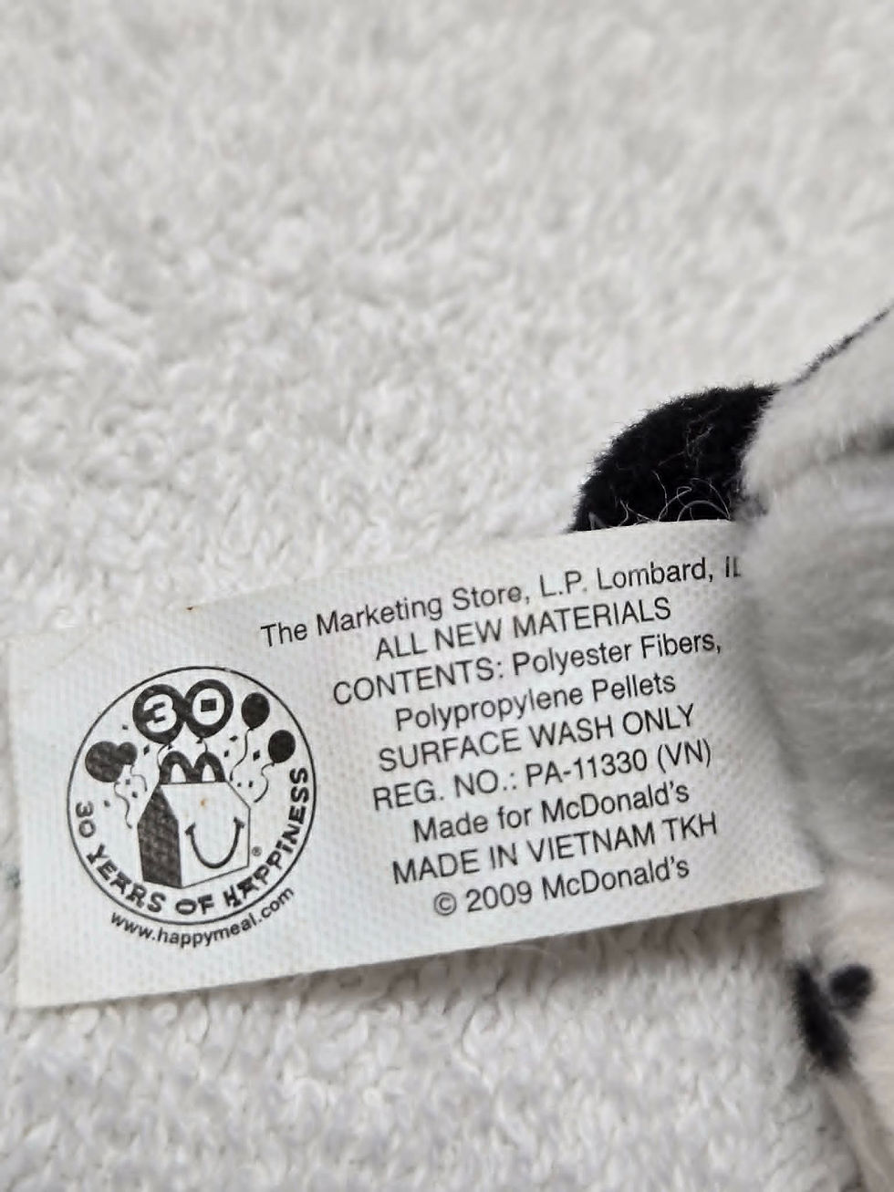 Thumbnail: Ty McDonald's Teeny Beanie Dotty Dalmatians, 2009 (Pair) Size: 3.25" x 2.25"