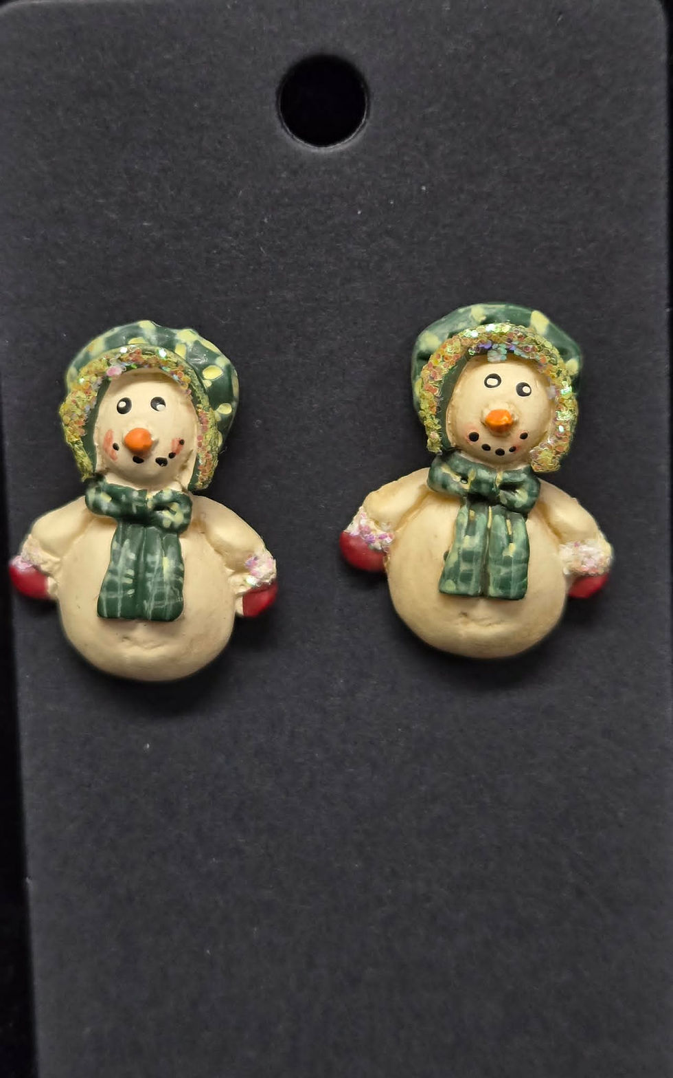Miniature : (10) Various Christmas Memorabilia Earrings & Pins, Vtg.