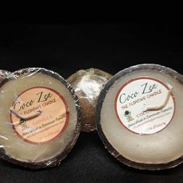 Thumbnail: Coco Zen "The Floating Candle,"  100% Natural Candle,  In a Coconut Shell