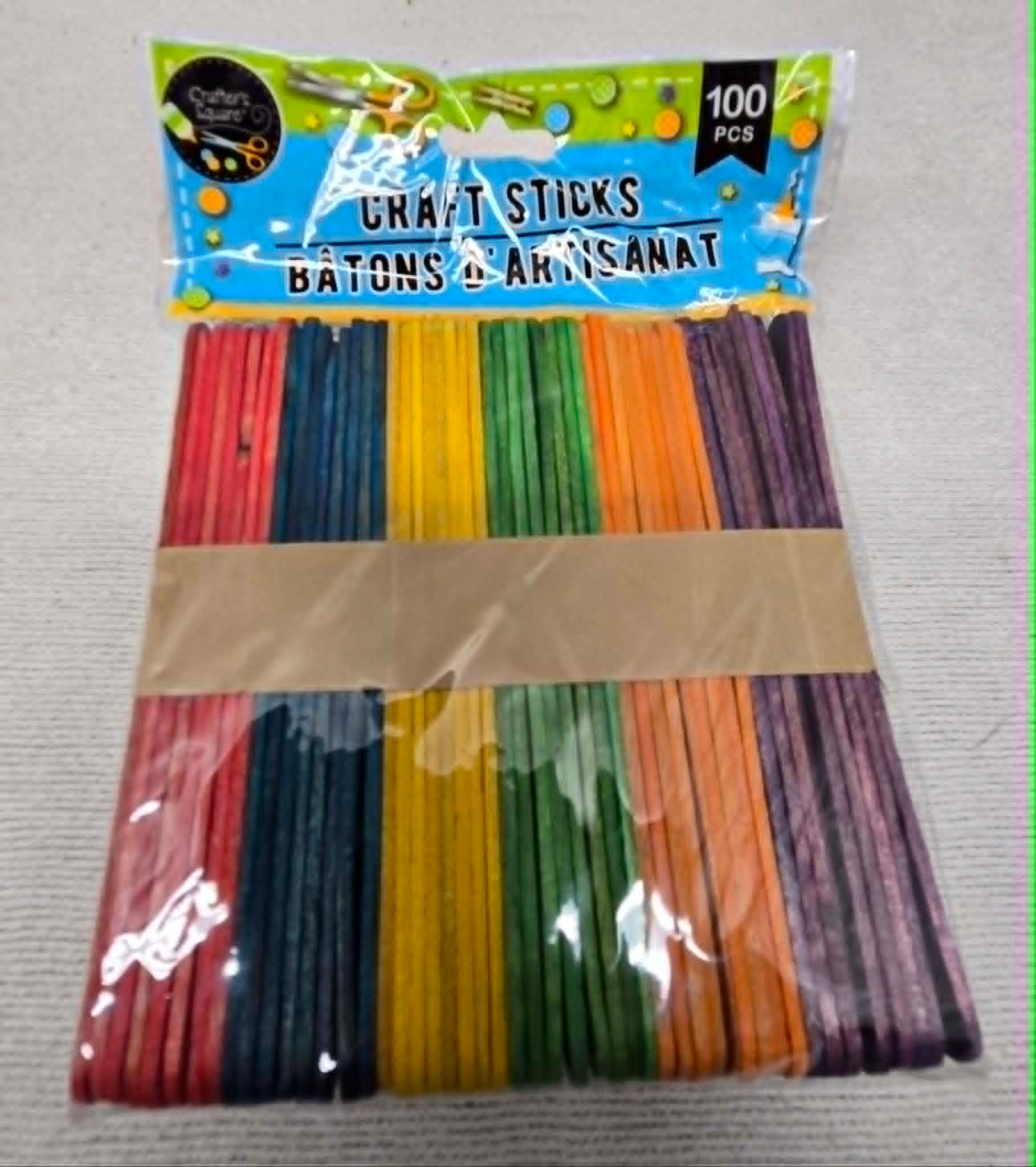 Craft Sticks Multi-Color 100Pcs