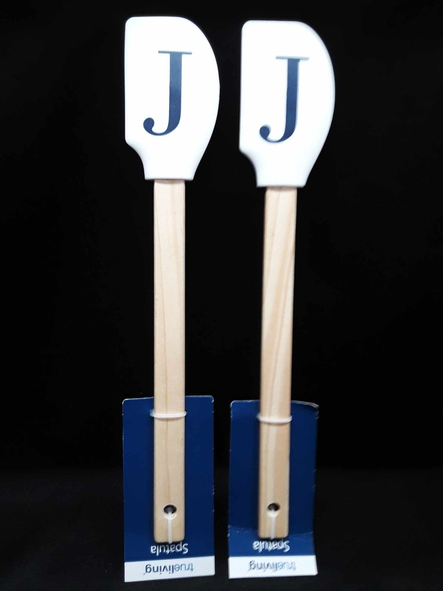 (2) J Wooden Handled Spatulas, Size: 12" Tall