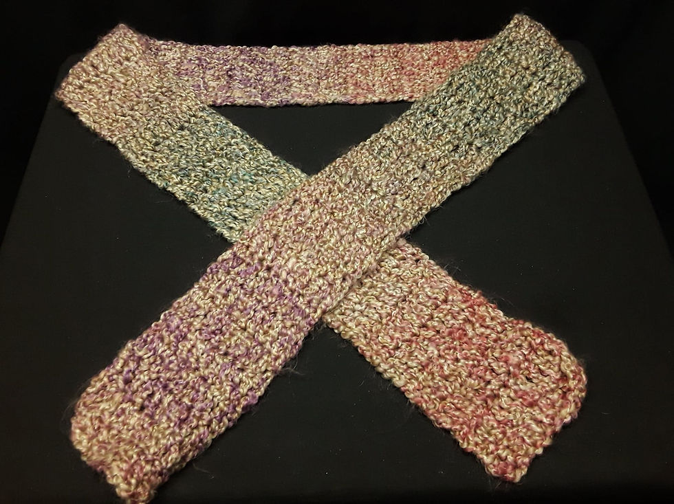 Миниатюра: (10) different Crochet Scarfs,  Handmade, Sizes very, Average size: 70" long x 4