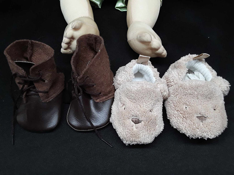 縮圖：1984 Rice Paddy Babies Soft Sculpture Asian Doll Jointed Legs Arms, Stands 20"