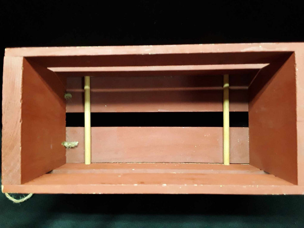 Miniatura: Handmade Wooden Raggedy Express Wagon w/ Wooden Blocks (Rag Dolls)