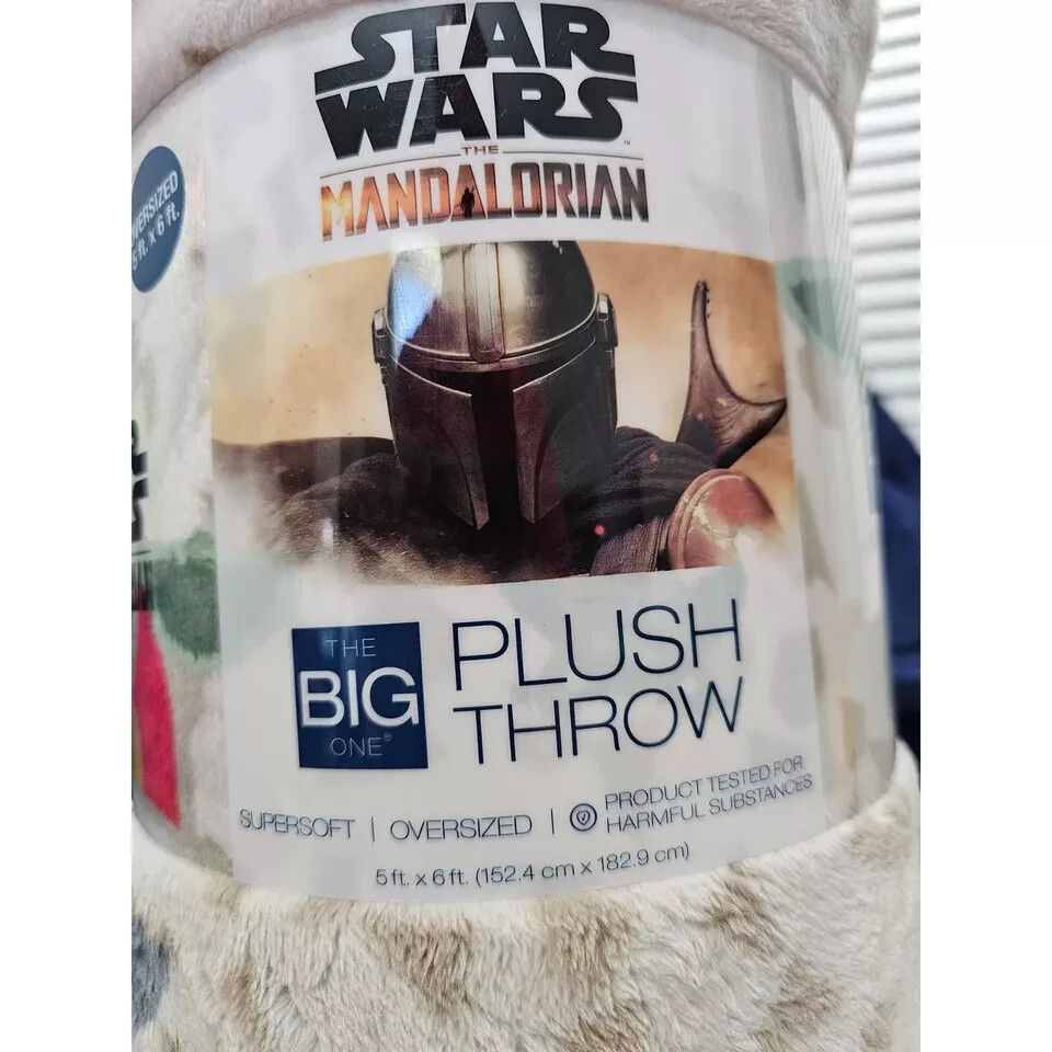 Thumbnail: Star Wars Mandalorian Oversized Plush Throw Blanket 60" x 72" by "The Big One"
