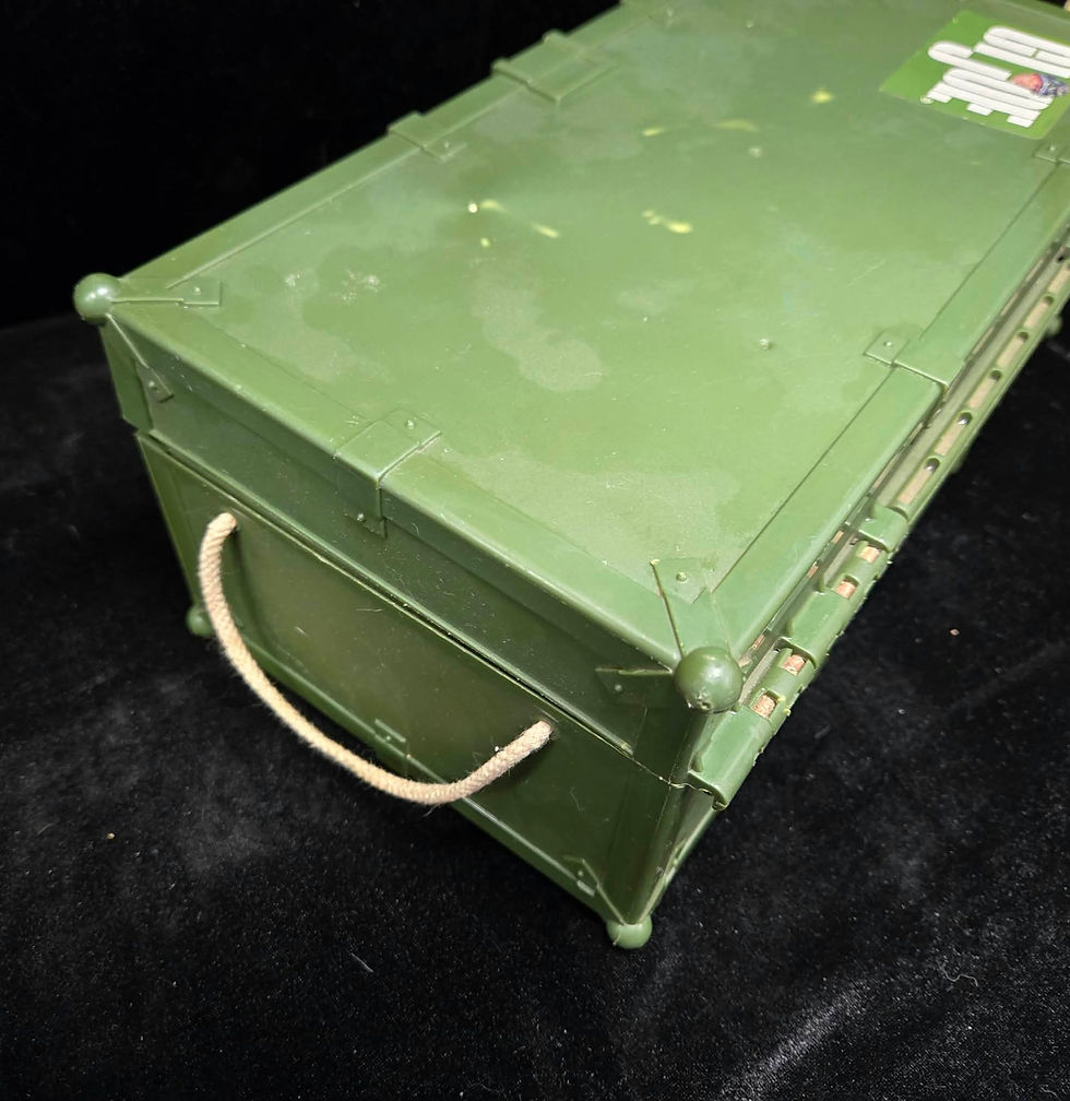 Thumbnail: GI Joe Army Green Toolbox (Storage Case) Plastic,   Size: 13.50" x 6.75" x 5" 