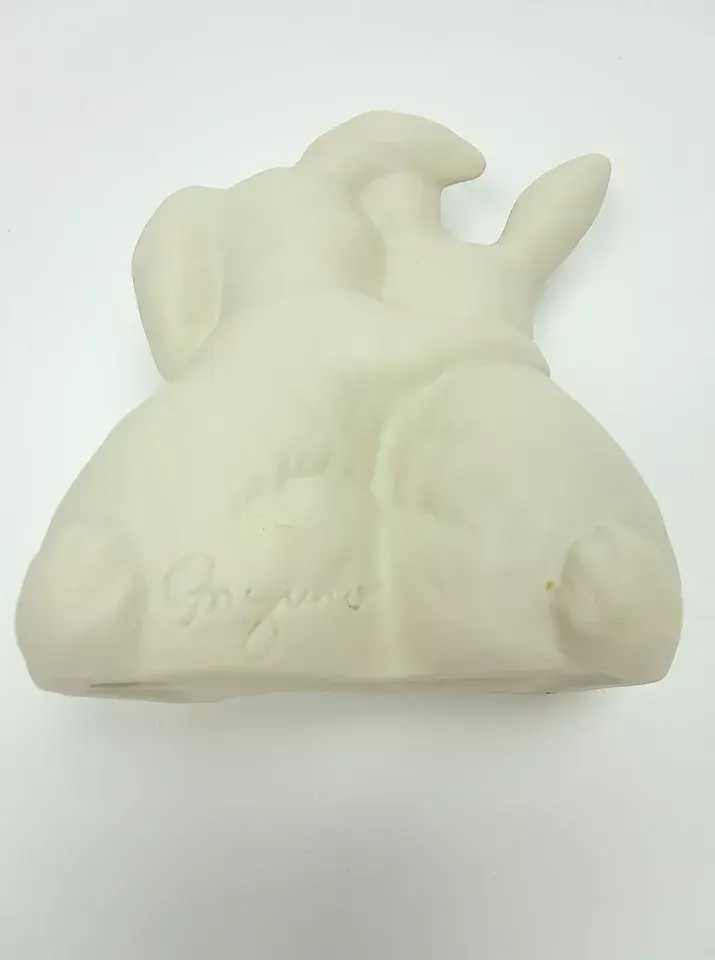 Thumbnail: Rabbits Bunnies Figurine, Homco "He Loves Me"