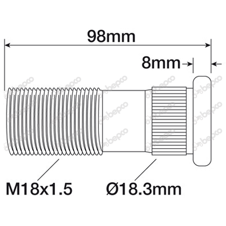 Miniatura: Tornillo / espárrago de rueda