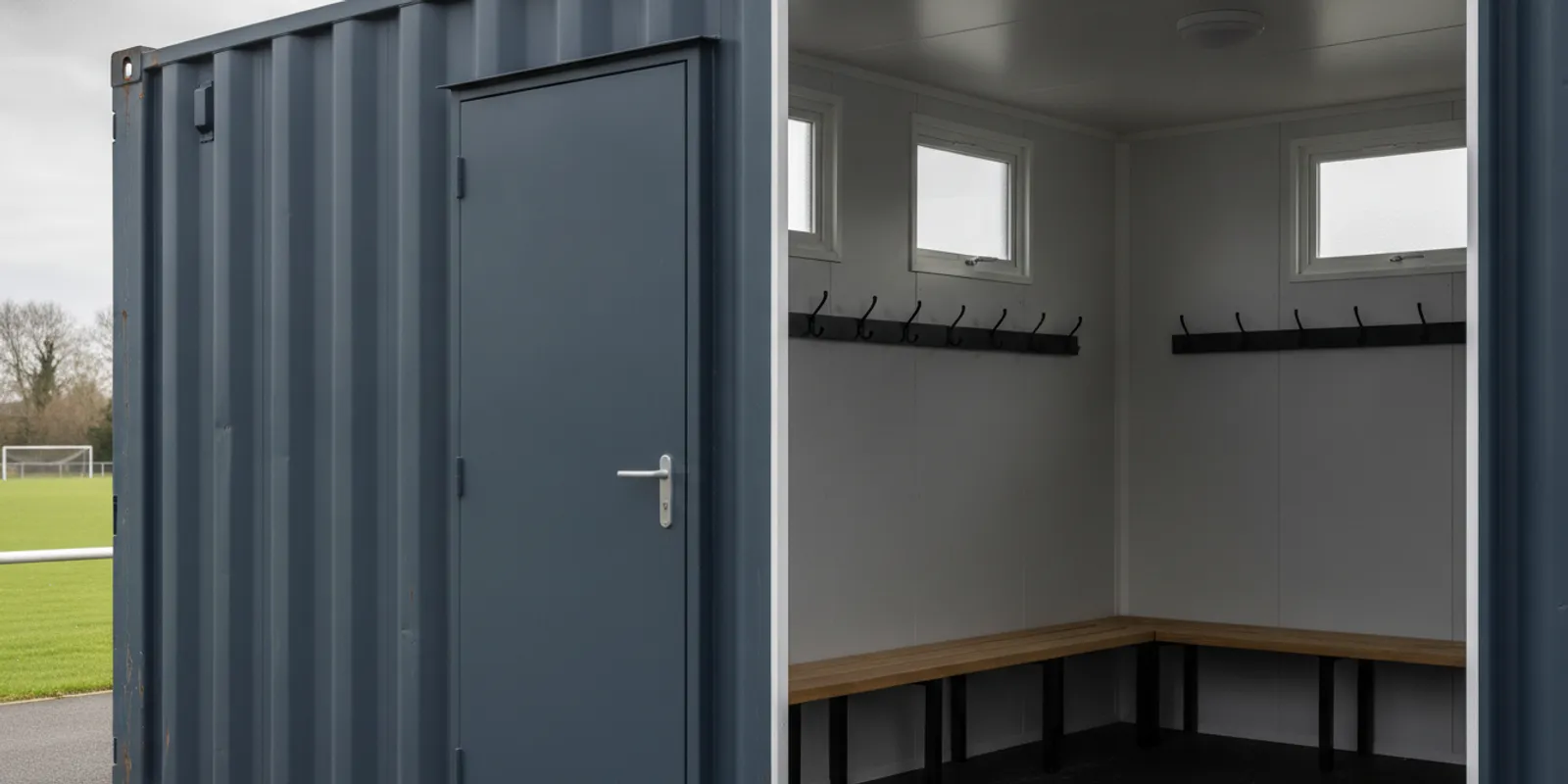 Changing Room Container: Privacy and Ventilation Plan