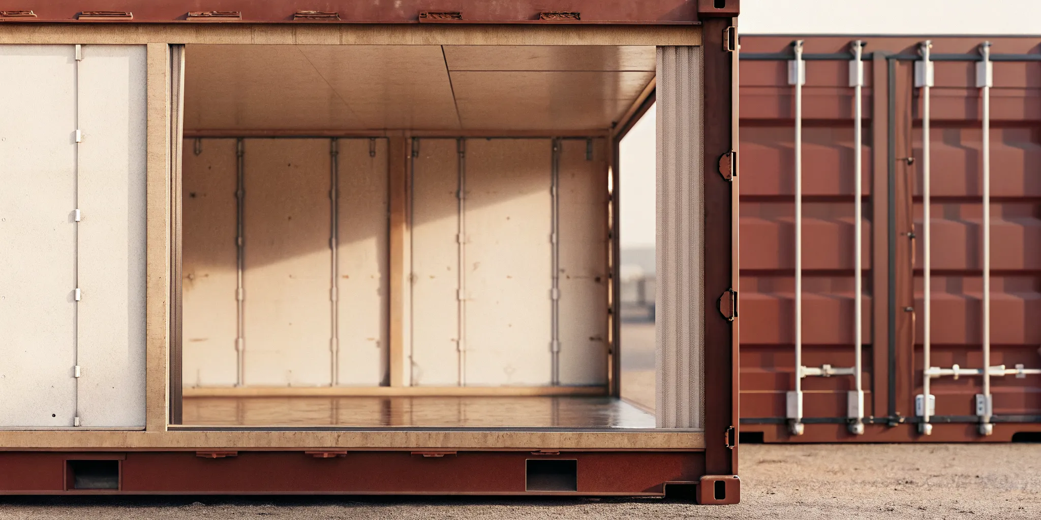 Cutaway shipping container insulation assembly with sealed wall layers