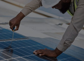 Black man engineer and repair for solar