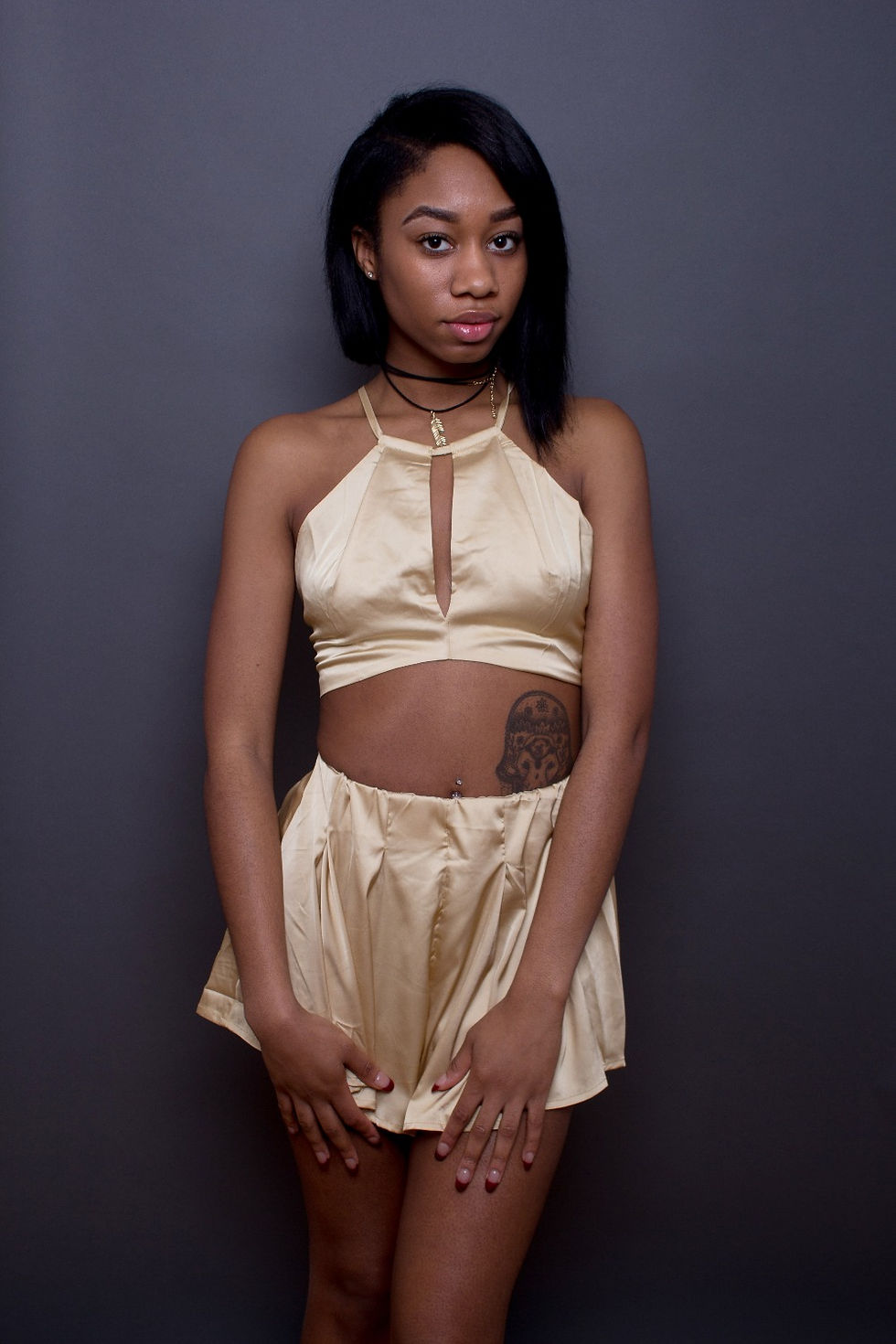 Thumbnail: Keyhole two piece lingerie set