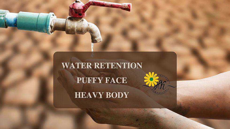 Water Retention, Puffy Face, Heavy Body: A Deeper Look with GNM and Homeopathy