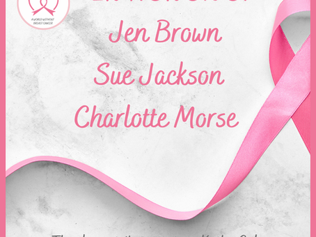 Jen Brown, Sue Jackson, and Charlotte Morse