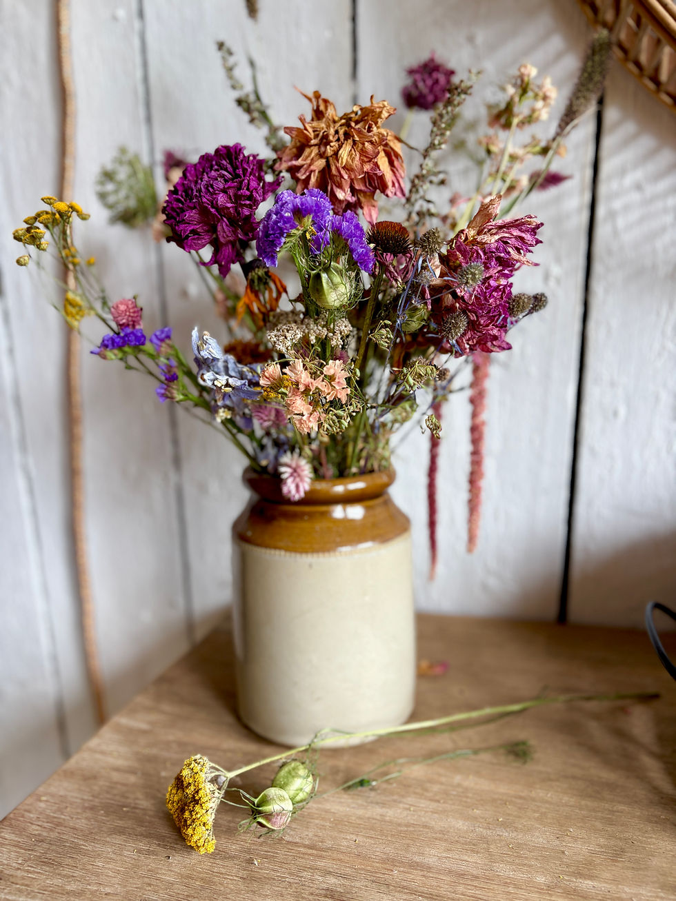 Thumbnail: Summer Brights -Dried Flower Bunch – 30+ Mixed Stems for Home Arranging