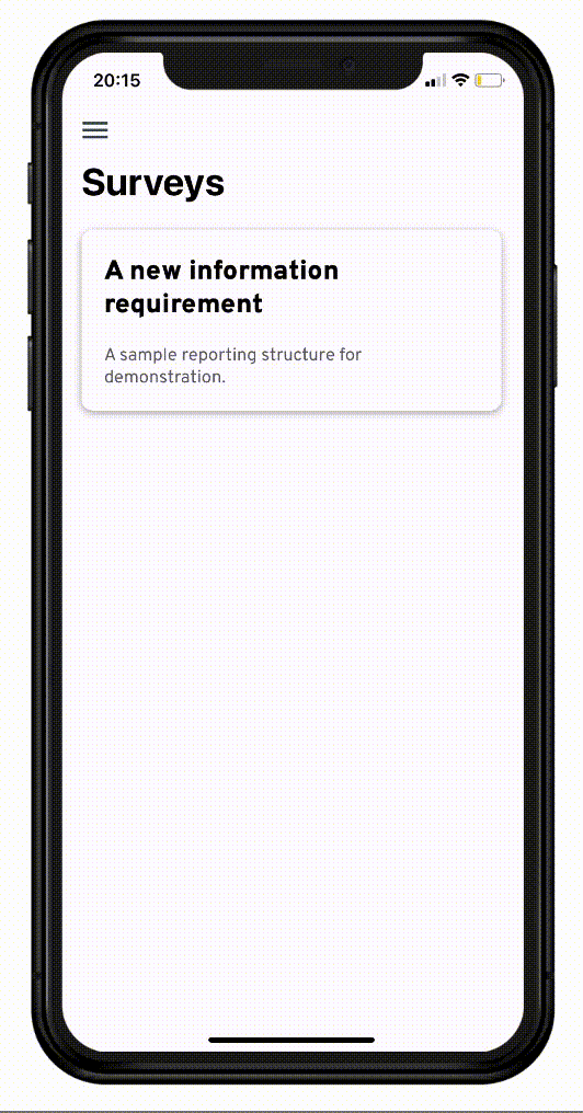 The ExInsight mobile phone application showing mobile data collection.