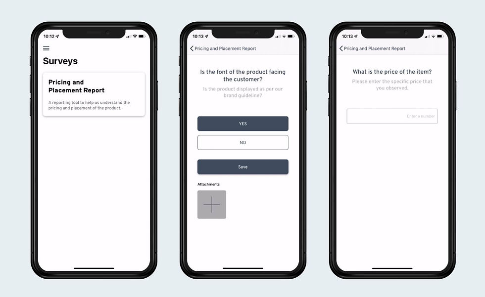 An image showing how ExInsight mobile app can be used to collect valuable retail analytics data at a granular level to ascertain pricing trends, geospatial distribution, competitor assessments and the identification of counterfeits.