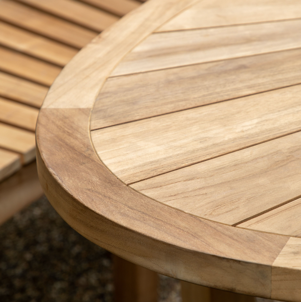 Thumbnail: oval garden dining table