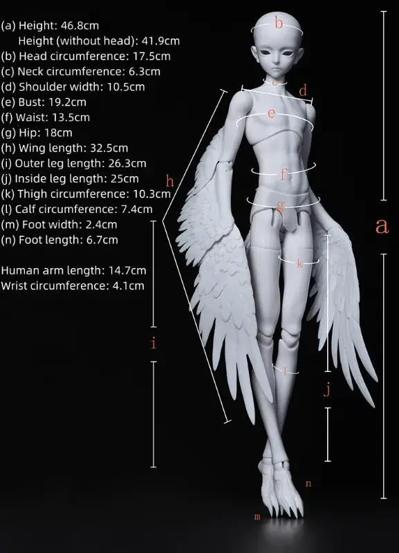 Thumbnail: 「DreamValley」Morin 1/4 BJD Full Doll with Interchangeable Plug-in Arms