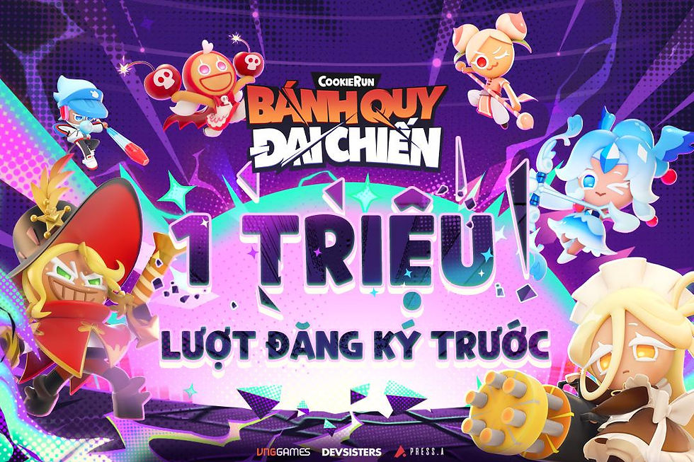 CookieRun: Bánh Quy Đại Chiến đã vượt qua cột mốc 1 triệu lượt Đăng ký trước tại các thị trường của khu vực châu Á, tiếp nối thành công từ màn ra mắt toàn cầu khi cũng đã ghi nhận hơn 1 triệu người chơi chỉ trong vòng 3 ngày.