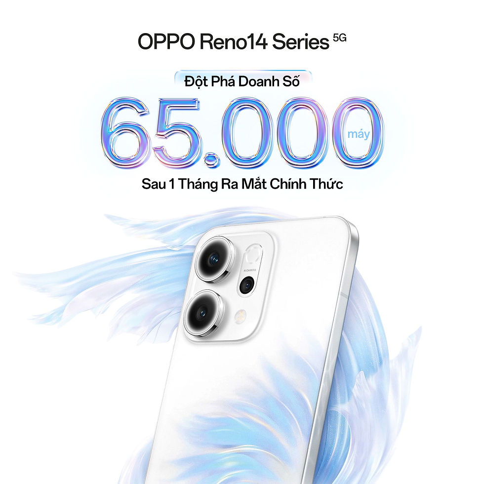 Với 65.000 sản phẩm bán ra sau 1 tháng ra mắt, OPPO Reno14 Series tăng trưởng vượt trội ở phân khúc từ 10-20 triệu đồng