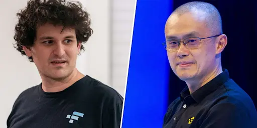 Sam Bankman-Fried and Changpeng Zao (CZ), Founder of Binance.