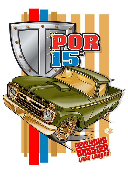 Artwork image of a Ford truck for corporate branding
