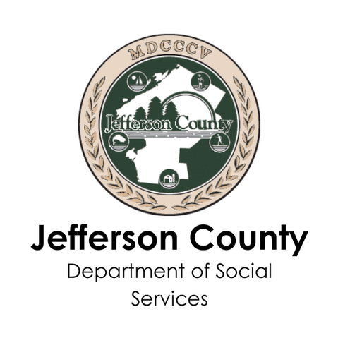 Seal of Jefferson County. Text says Jefferson County Department of Social Services.