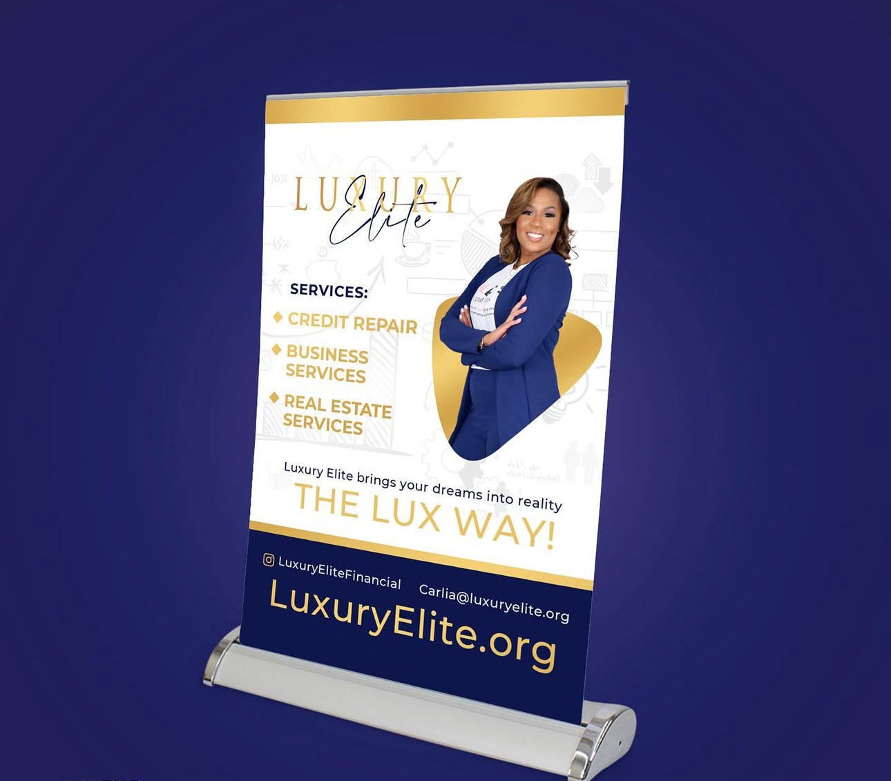 Table Top Banner Stand (Print Included)