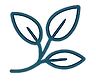 dark teal seedling leaves icon