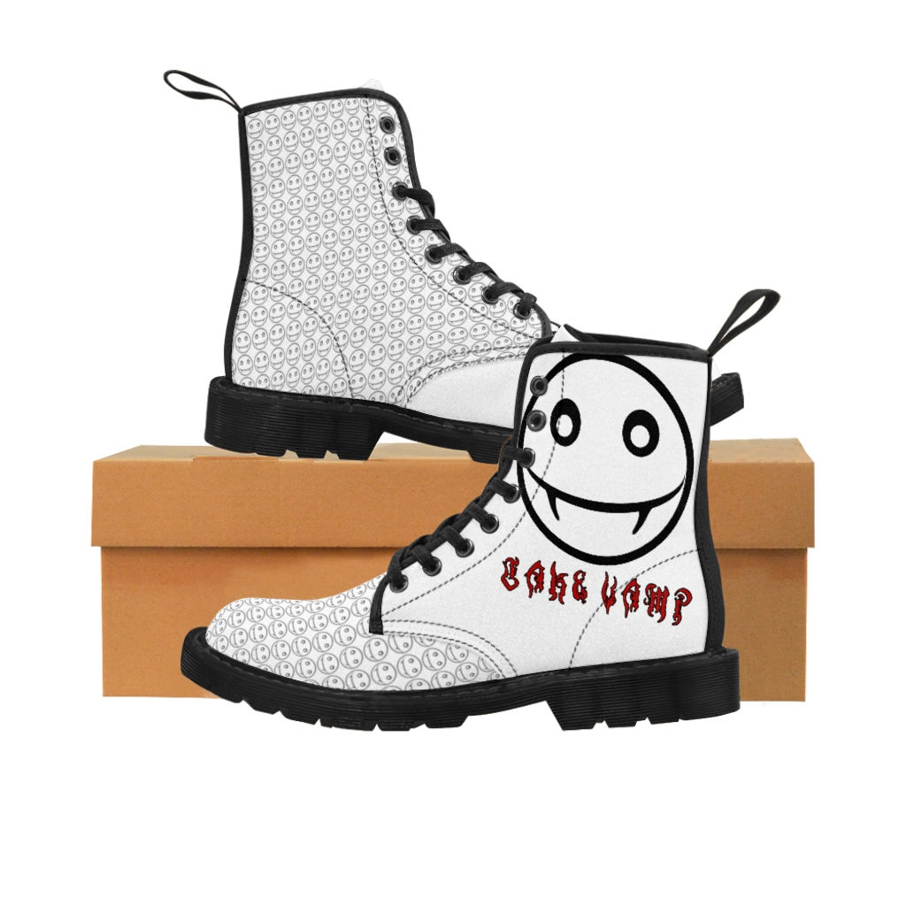 Half Jake Vamp Smile Repeated & Name Canvas Boots