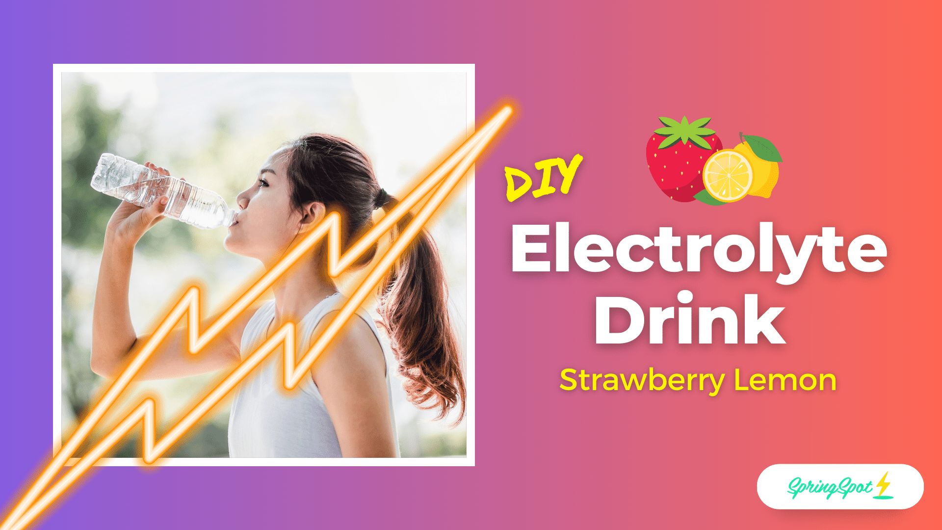 DIY Electrolyte Drink Strawberry Lemon