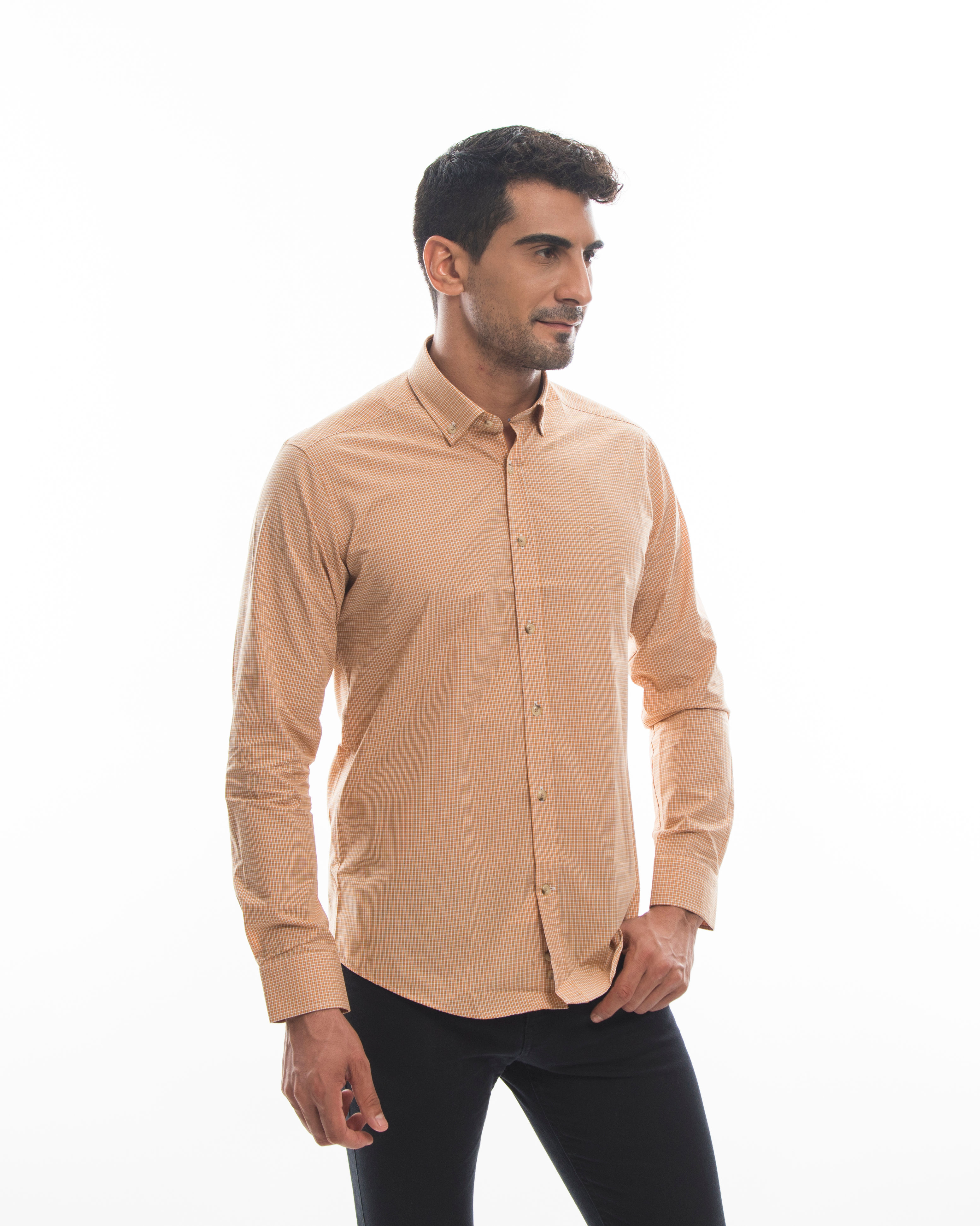Checked Shirt Orange