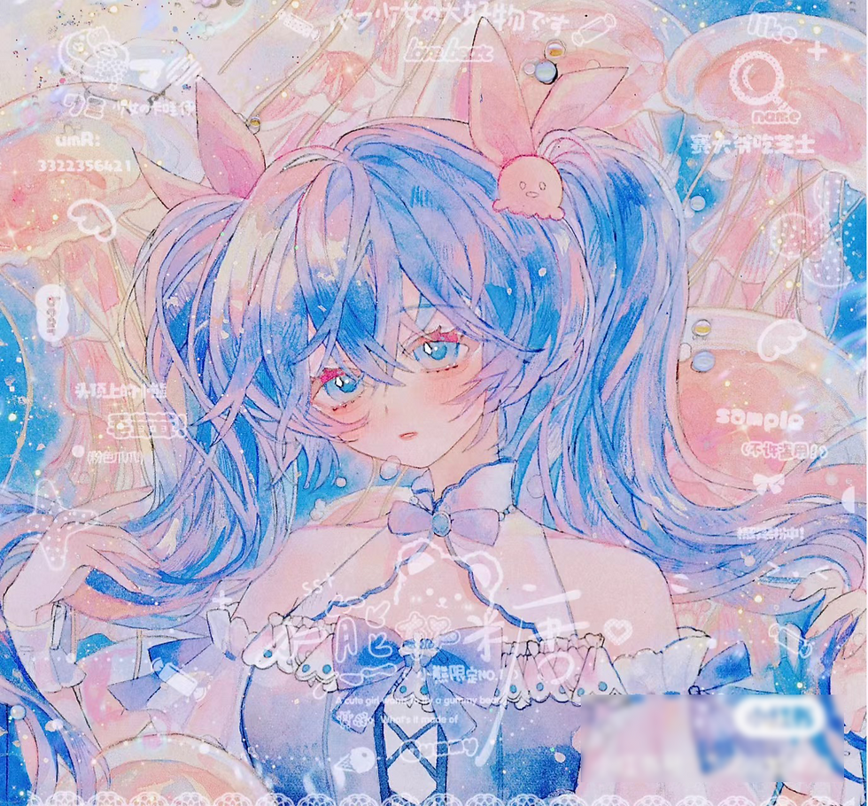 縮圖：纯手绘水彩胸像头像