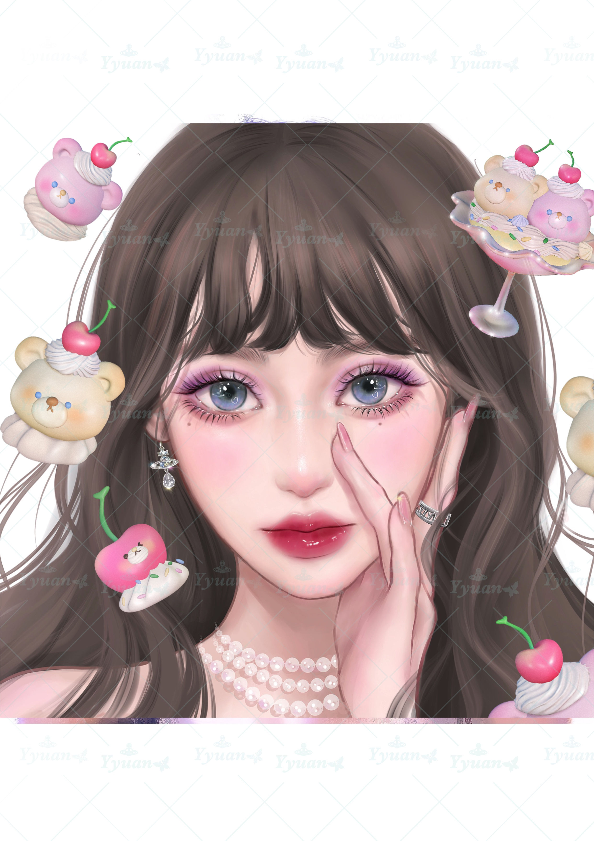 写实真人厚涂头像/胸像/全身/双人互动贴贴