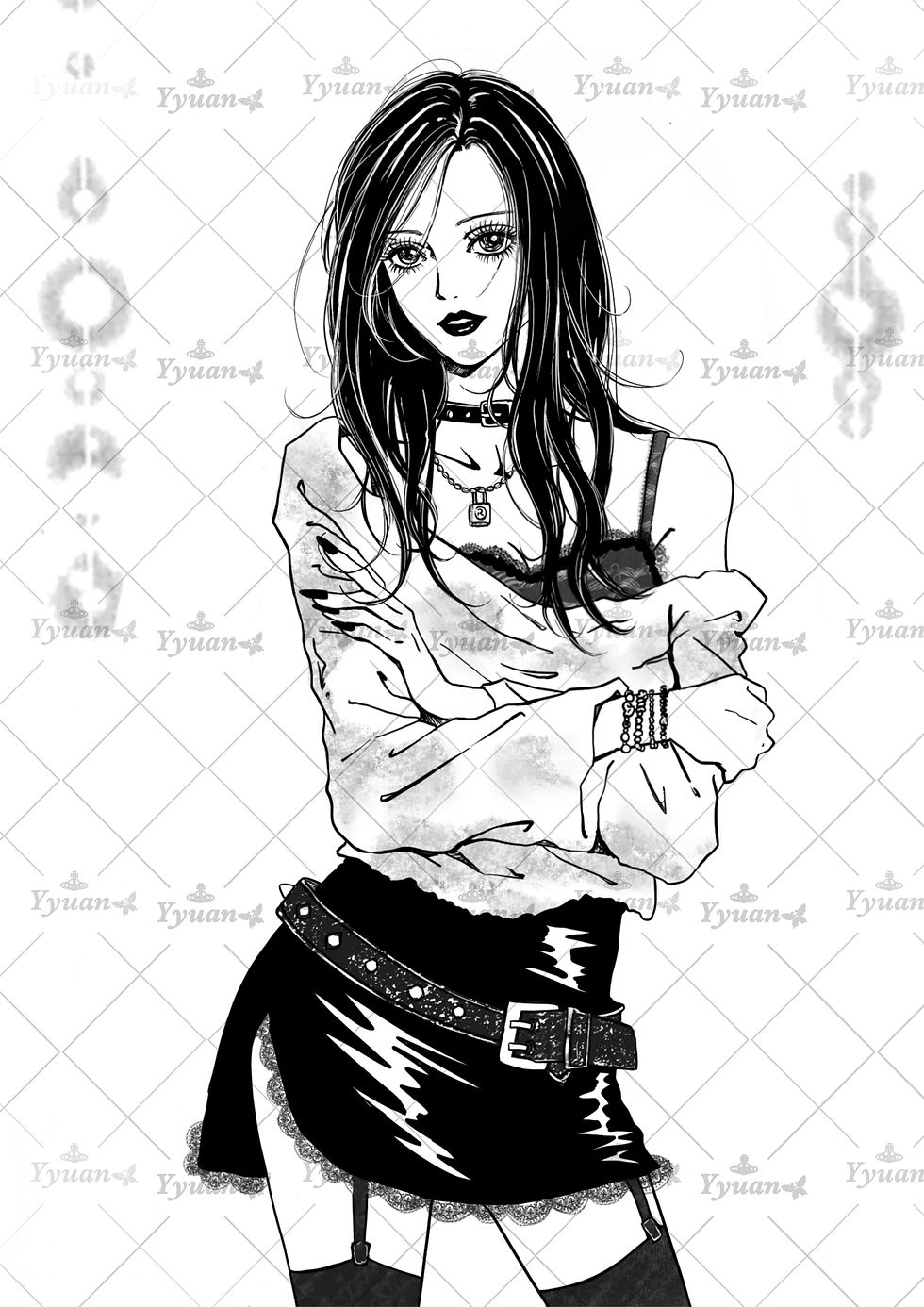 縮圖：黑白大头/胸像/全身