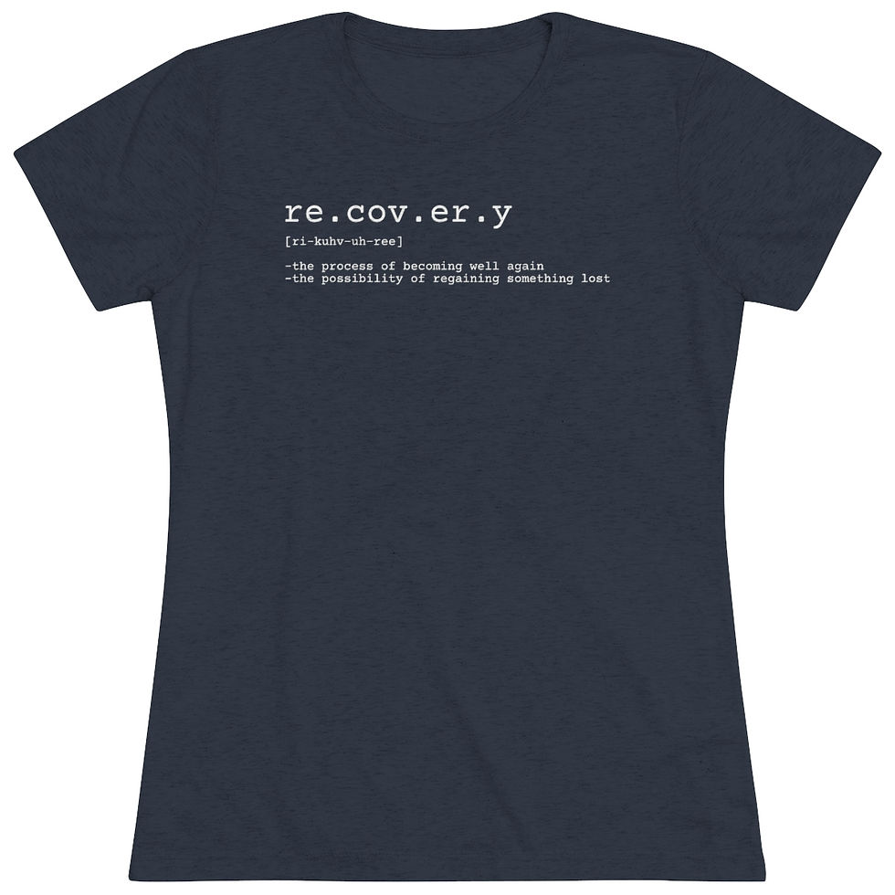 Thumbnail: re.cov.er.y - Women's TriBlend Crew Tee (slim fit)