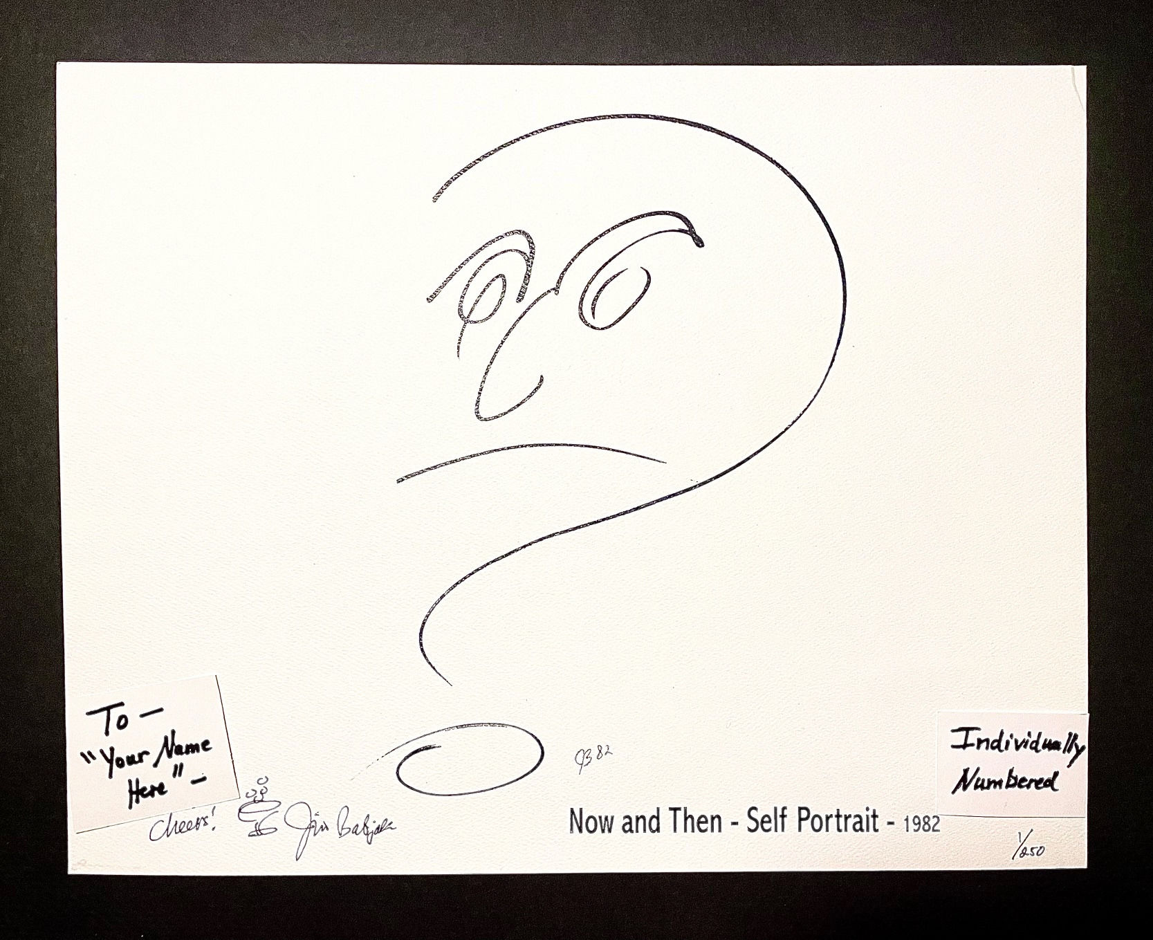 Now & Then Self Portrait, Limited Edition Print, signed & numbered by Jim Babjak