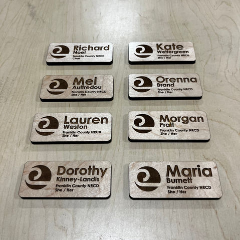 custom wooden name tags
