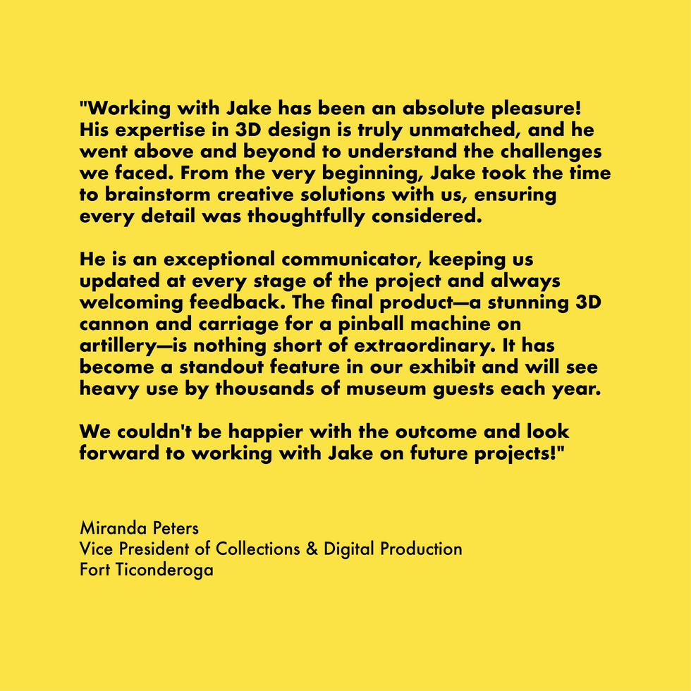 Fort Ticonderoga Testimonial