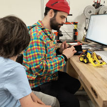 Helping student with 3D printing and electronics project