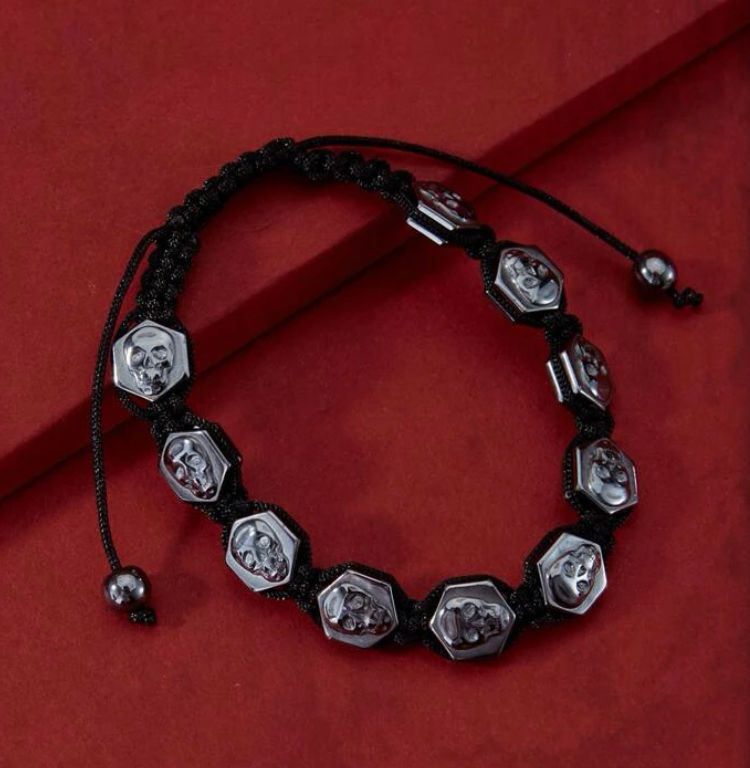 Thumbnail: Skull design rope bracelet 