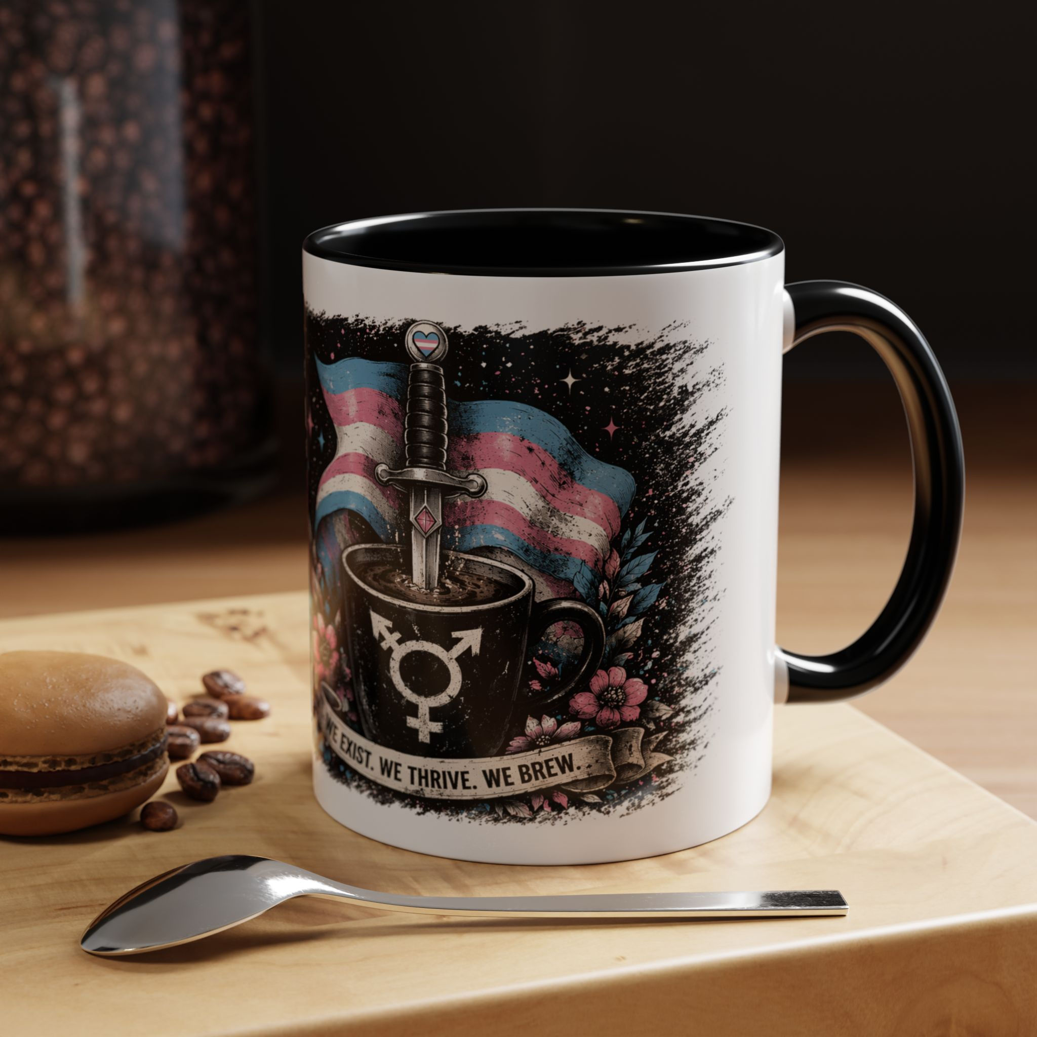 Trans Pride Coffee Mug — "Trans and Bold" Transgender Design (11oz)