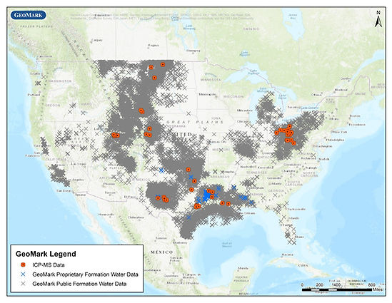 Map of GeoMark's Lithium database