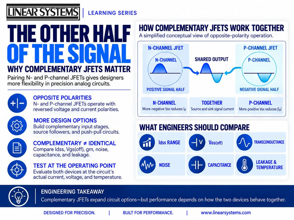 THE OTHER HALF OF THE SIGNAL: WHY COMPLEMENTARY JFETS MATTER